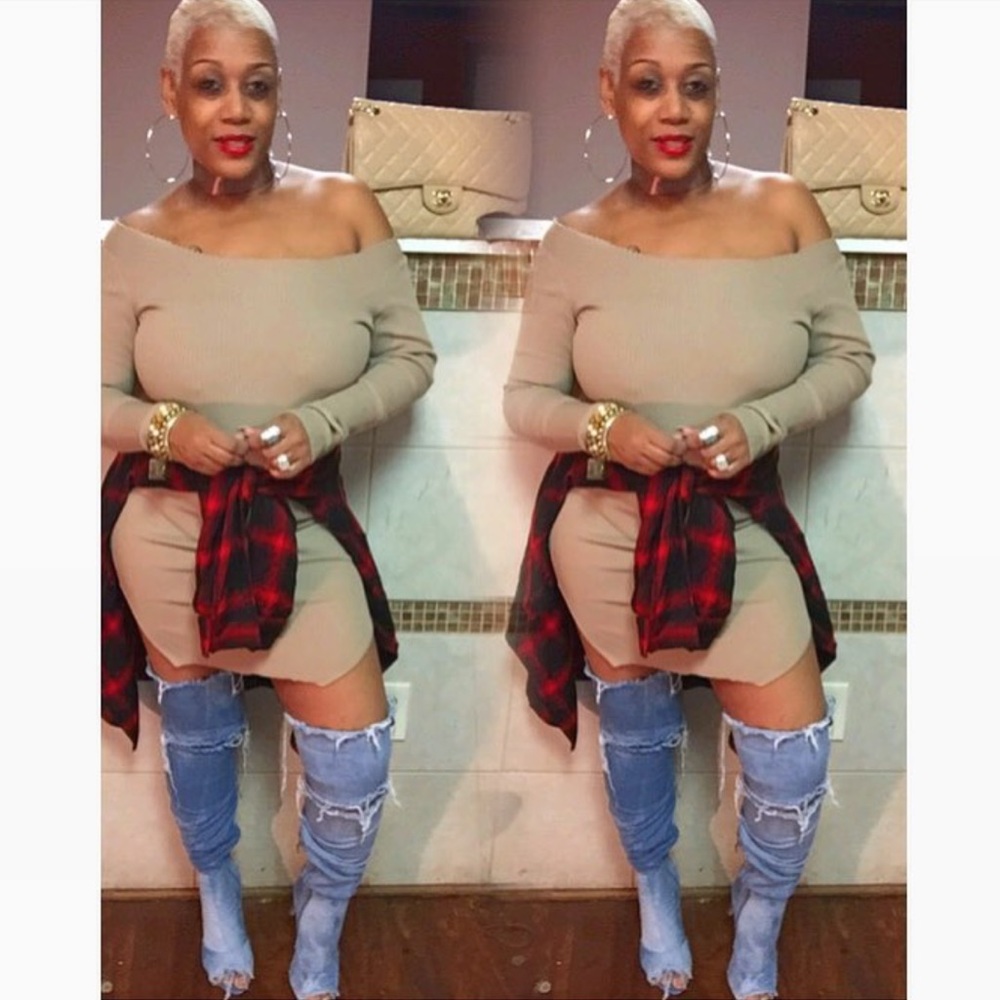 Jean denim Thigh high boots